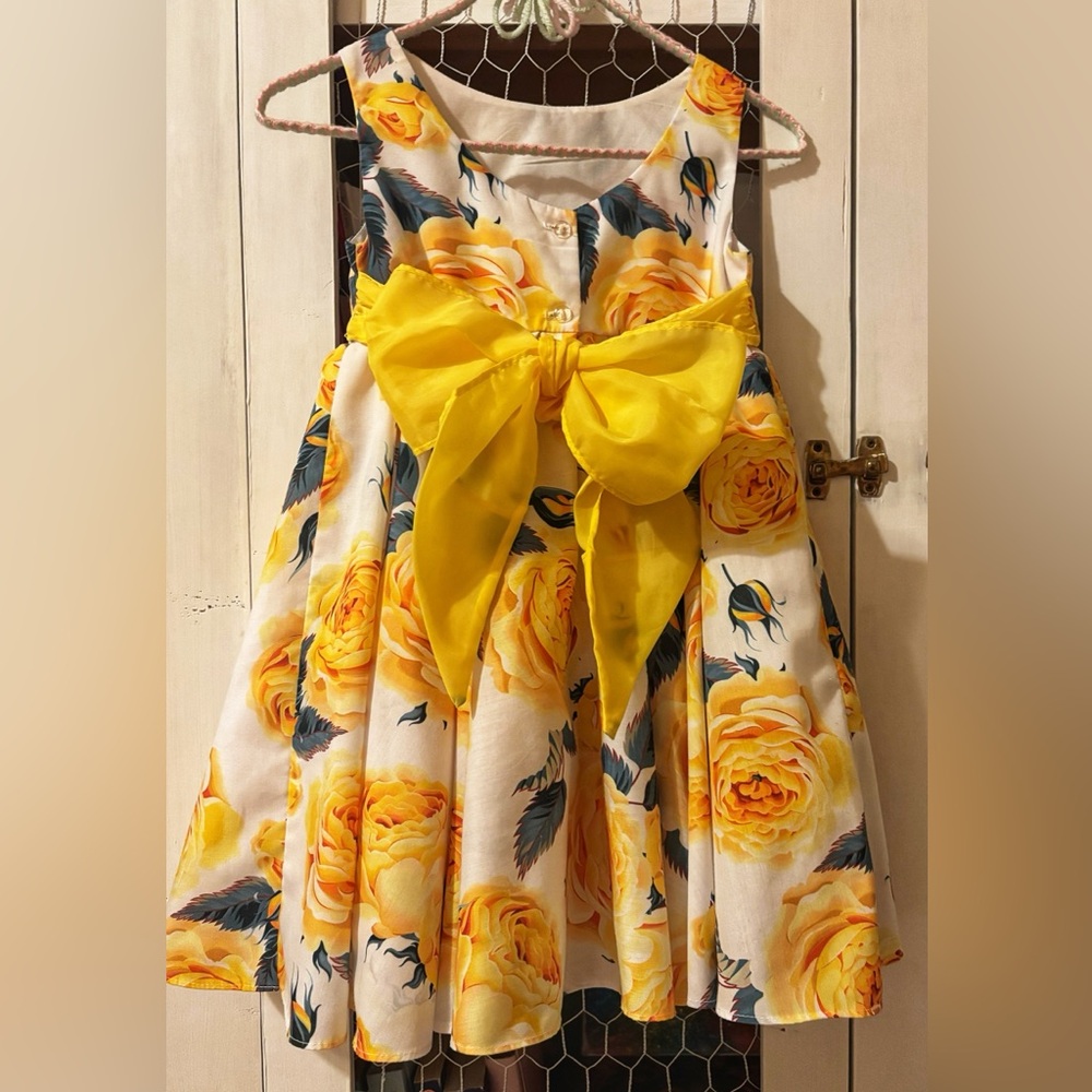 Vintage Gerat Floral Dress with Sash Bow